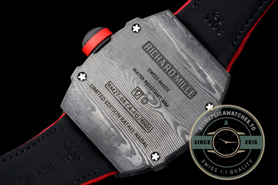 Superclone Richard Mille 27-03 Rafael Nadal Tourbillon Red Strap - Swiss Movement Replica Watch