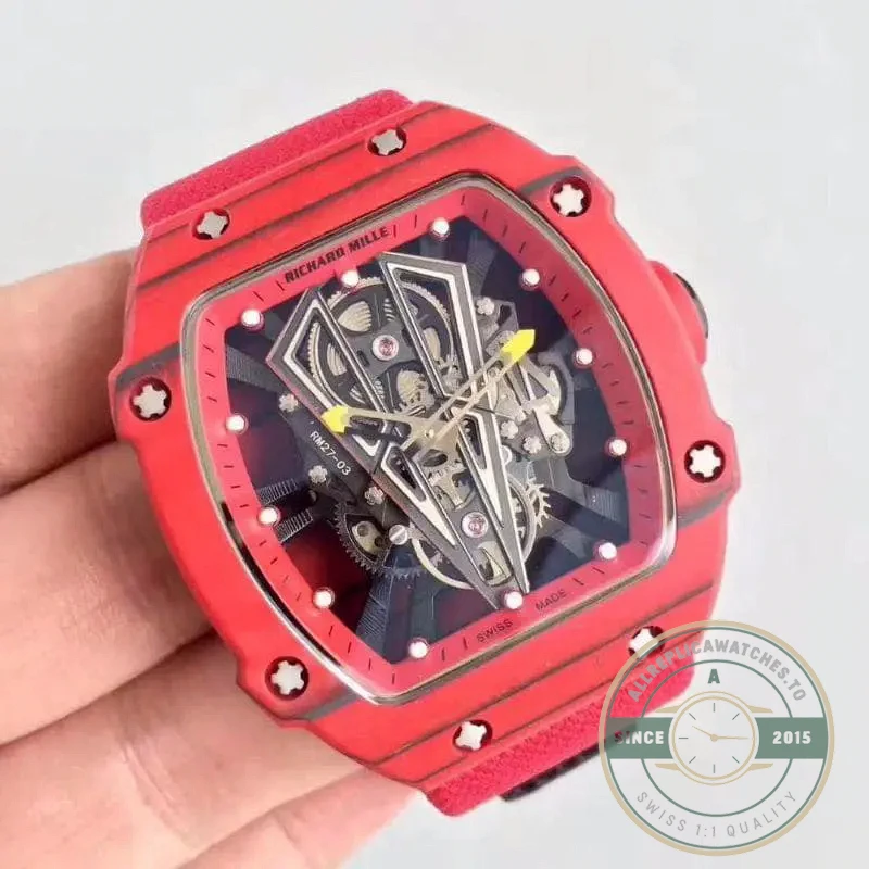 Superclone Richard Mille 27-03 Red Forged Carbon - Budget Luxury Replica Watch