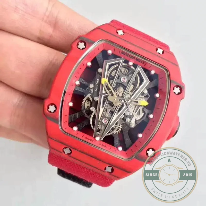 Superclone Richard Mille 27-03 Red Forged Carbon - Factory Super Clone Watch