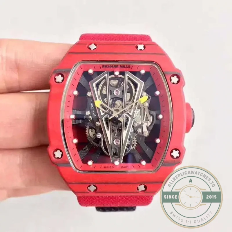 Superclone Richard Mille 27-03 Red Forged Carbon - Swiss-Made Clone Watch