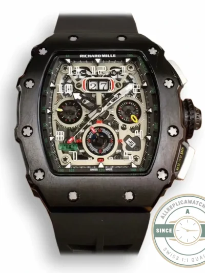 Superclone Richard Mille 50-03 Black Carbon Fiber Case - Premium Super Clone Watch