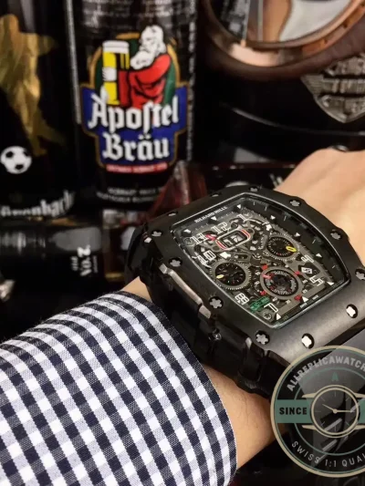 Superclone Richard Mille 50-03 Black Carbon Fiber Case - Best Quality Replica Watch