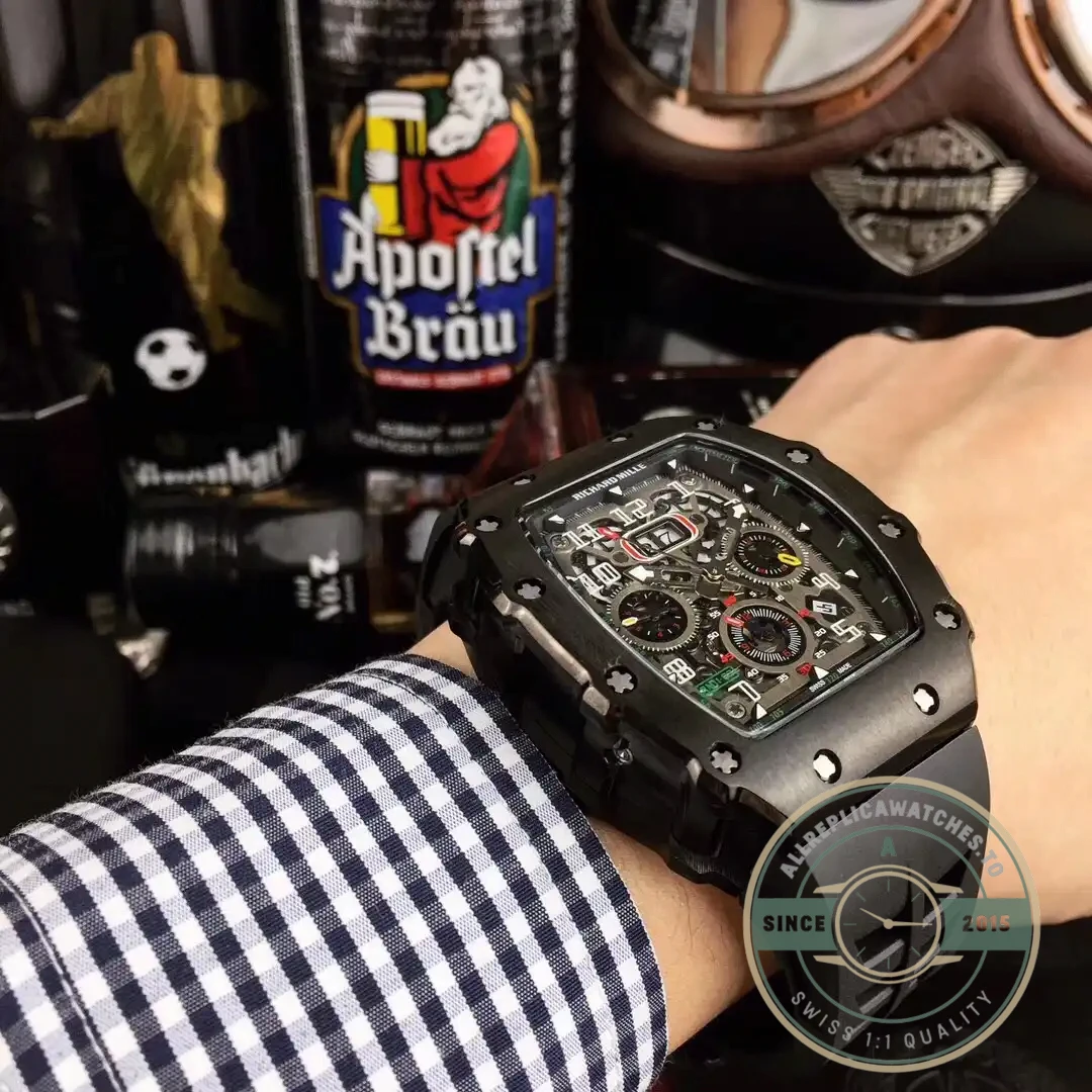 Superclone Richard Mille 50-03 Black Carbon Fiber Case - Best Quality Replica Watch