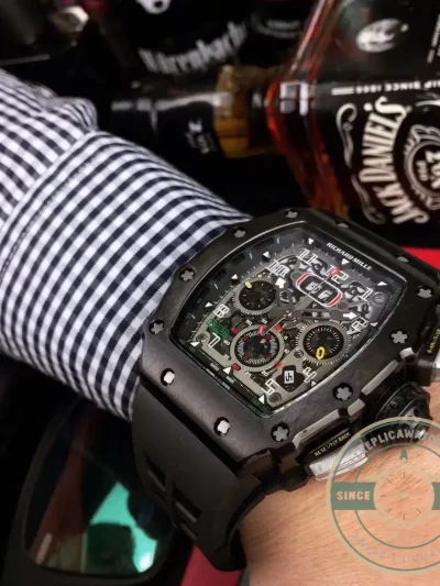 Superclone Richard Mille 50-03 Black Carbon Fiber Case - Premium Super Clone Watch