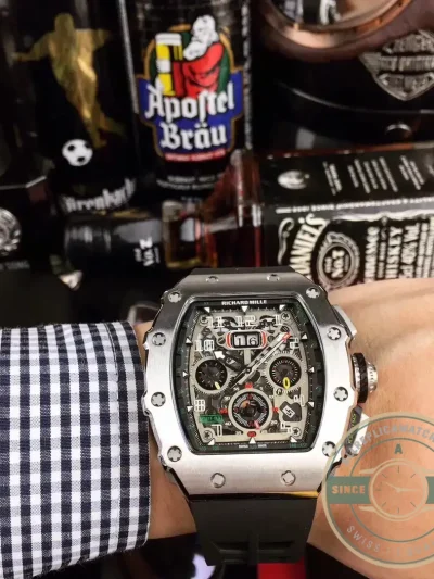 Superclone Richard Mille 50-03 Black Carbon Fiber Case - Luxury Replica Watch