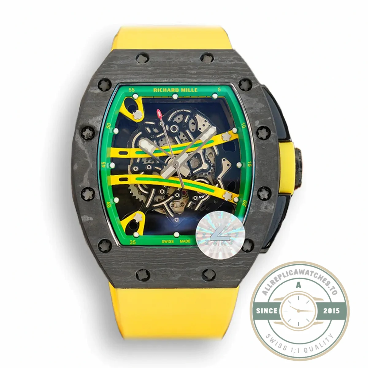 Superclone Richard Mille 59-01 Ultimate Track Yellow Strap - Luxury Replica Watch