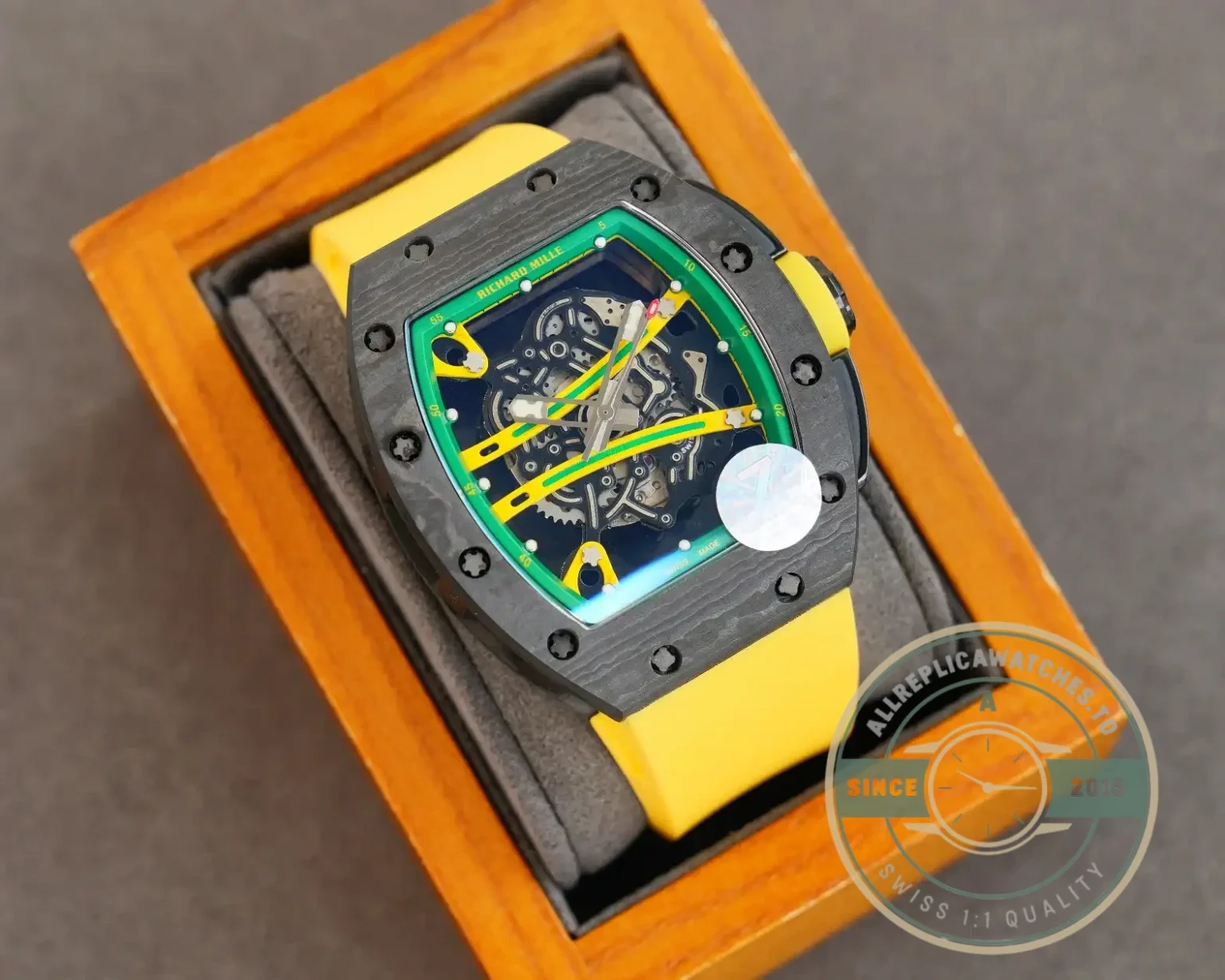 Superclone Richard Mille 59-01 Ultimate Track Yellow Strap - Budget Luxury Replica Watch