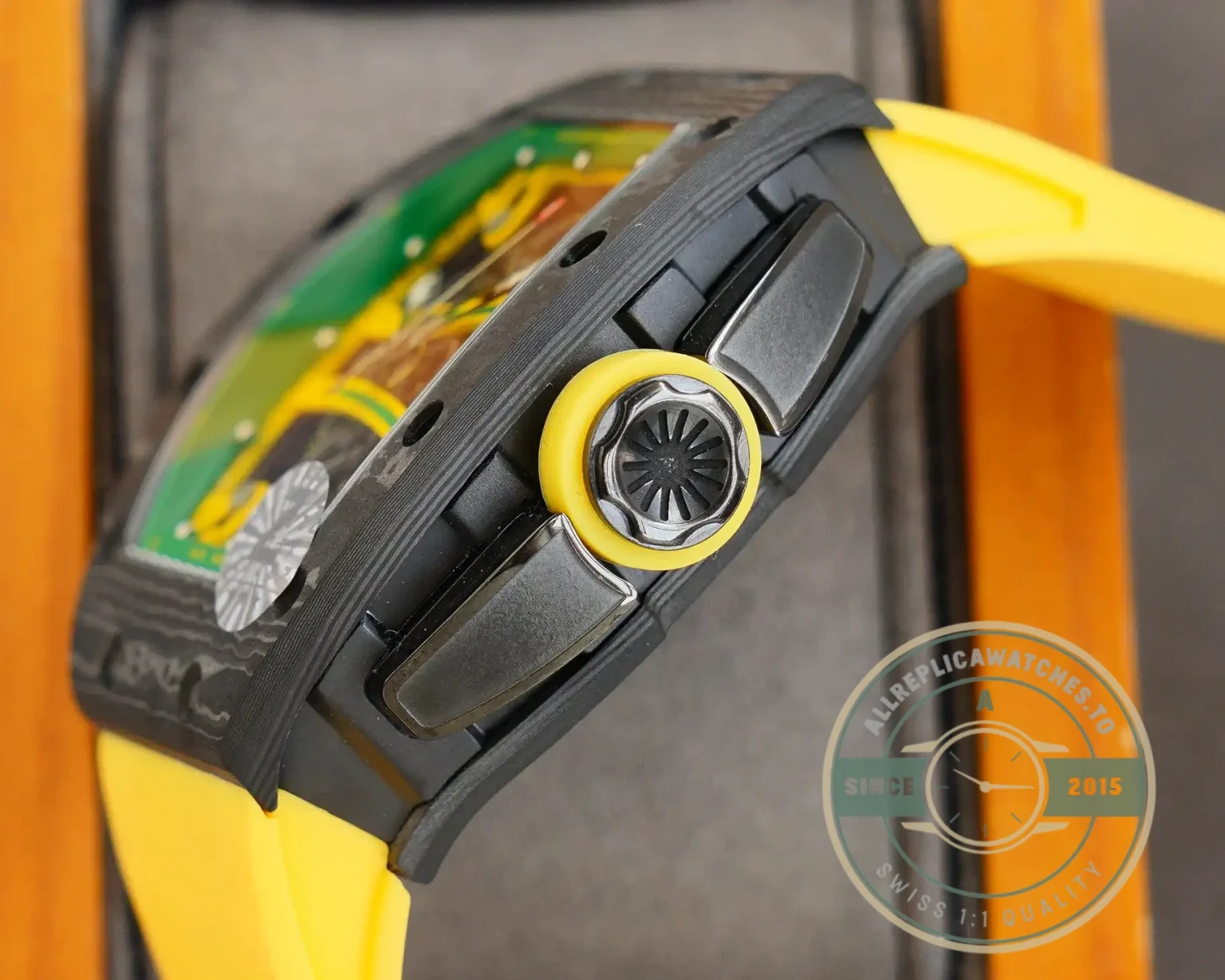 Superclone Richard Mille 59-01 Ultimate Track Yellow Strap - Top-Tier Swiss Replica Watch
