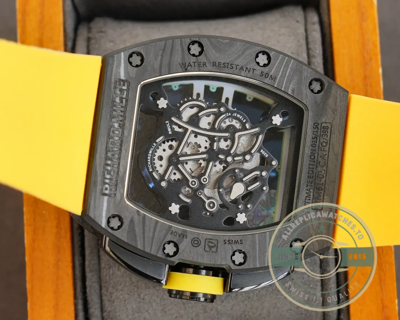 Superclone Richard Mille 59-01 Ultimate Track Yellow Strap - Swiss Movement Replica Watch