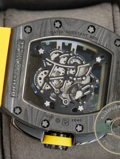 Superclone Richard Mille 59-01 Ultimate Track Yellow Strap - Swiss Movement Replica Watch