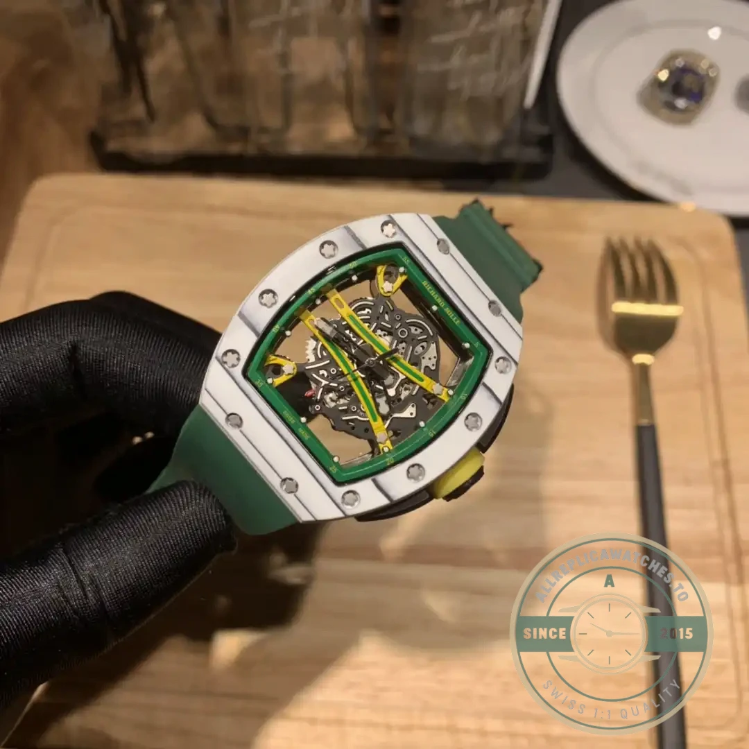 Superclone Richard Mille 61-01 Yohan Blake Gray Green Strap - 1:1 Swiss Replica Watch