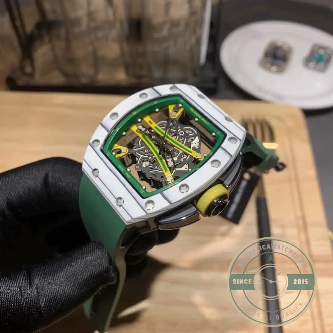 Superclone Richard Mille 61-01 Yohan Blake Gray Green Strap - High-Grade Replica Watch