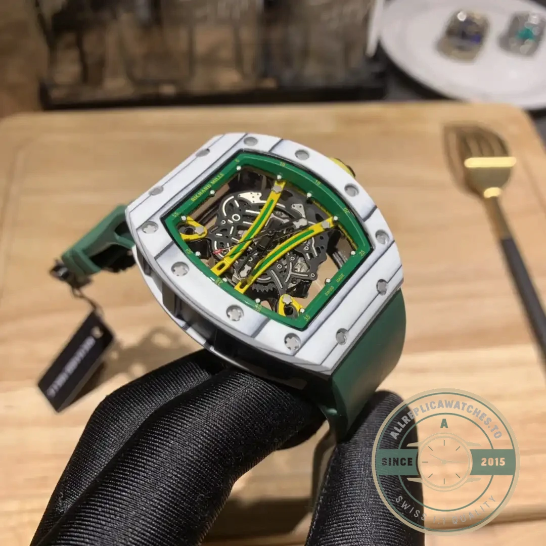 Superclone Richard Mille 61-01 Yohan Blake Gray Green Strap - Budget Luxury Replica Watch