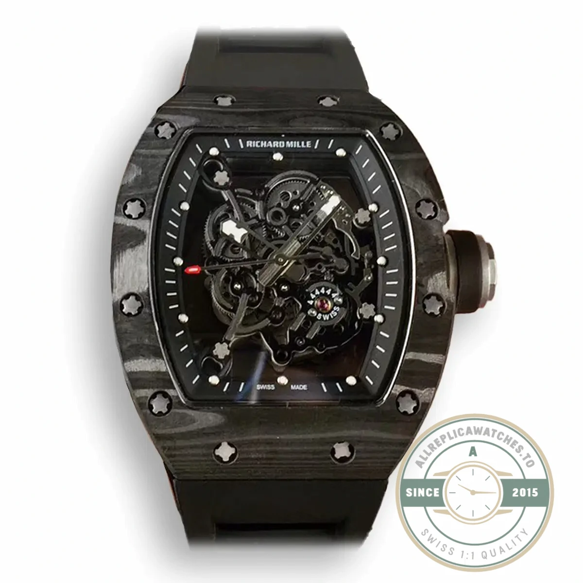 Superclone Richard Mille035-america5 Black Strap - Swiss Movement Replica Watch