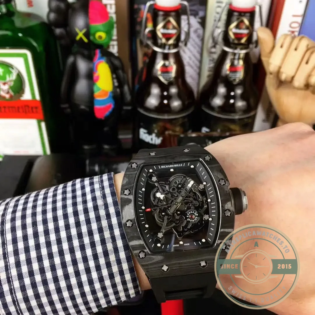 Superclone Richard Mille035-america5 Black Strap - Swiss Movement Replica Watch