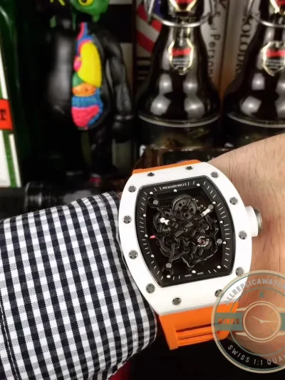 Superclone Richard Mille035-america5 Orange Strap - Swiss-Made Clone Watch