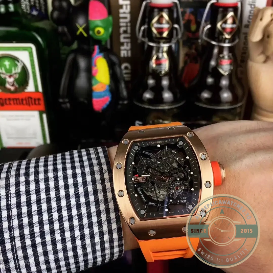 Superclone Richard Mille035-america5 Rose Gold Case - Premium Super Clone Watch