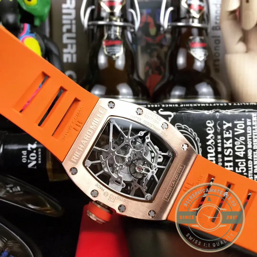 Superclone Richard Mille035-america5 Rose Gold Case - Swiss Movement Replica Watch