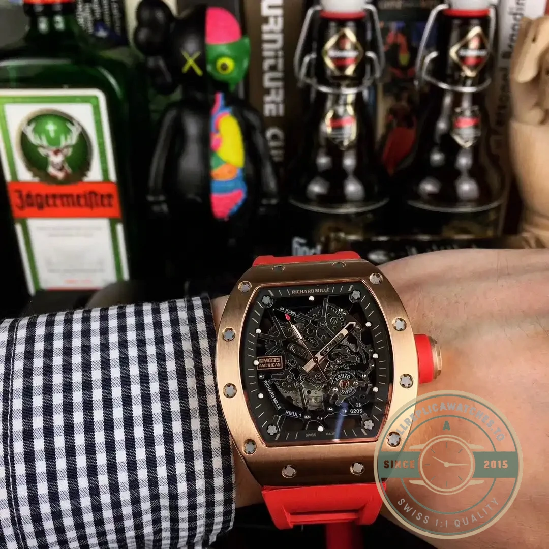 Superclone Richard Mille035-america5 Rose Gold Case - High-Grade Replica Watch