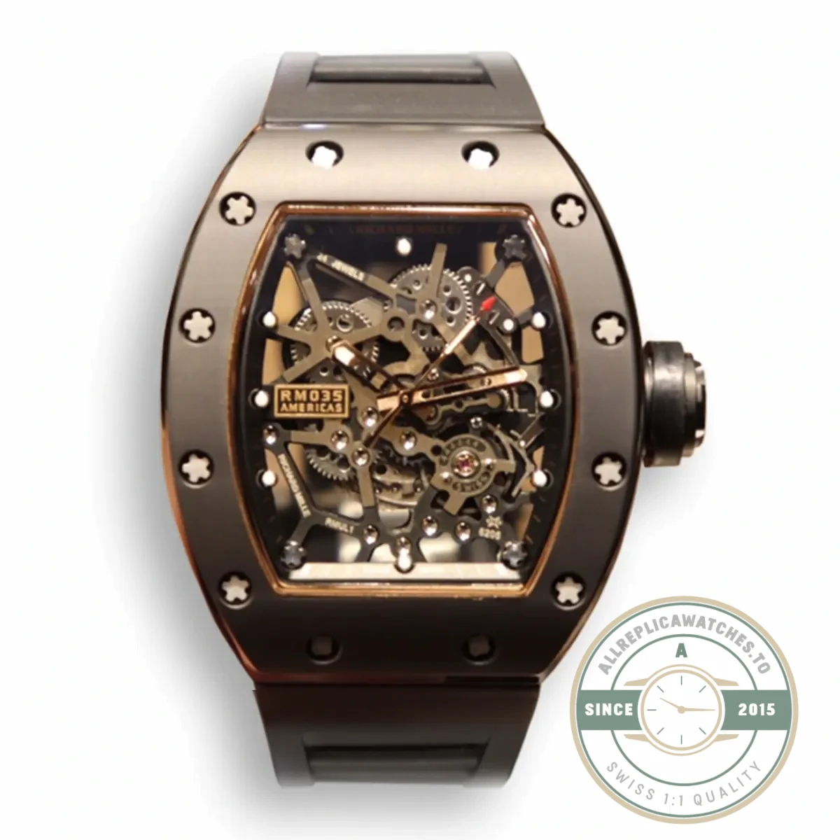 Superclone Richard Mille035 Bb Factory Black Rubber Strap - Premium Super Clone Watch