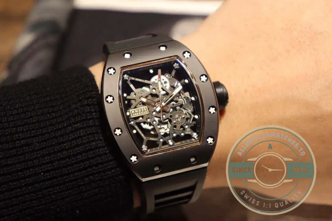 Superclone Richard Mille035 Bb Factory Black Rubber Strap - High-Grade Replica Watch