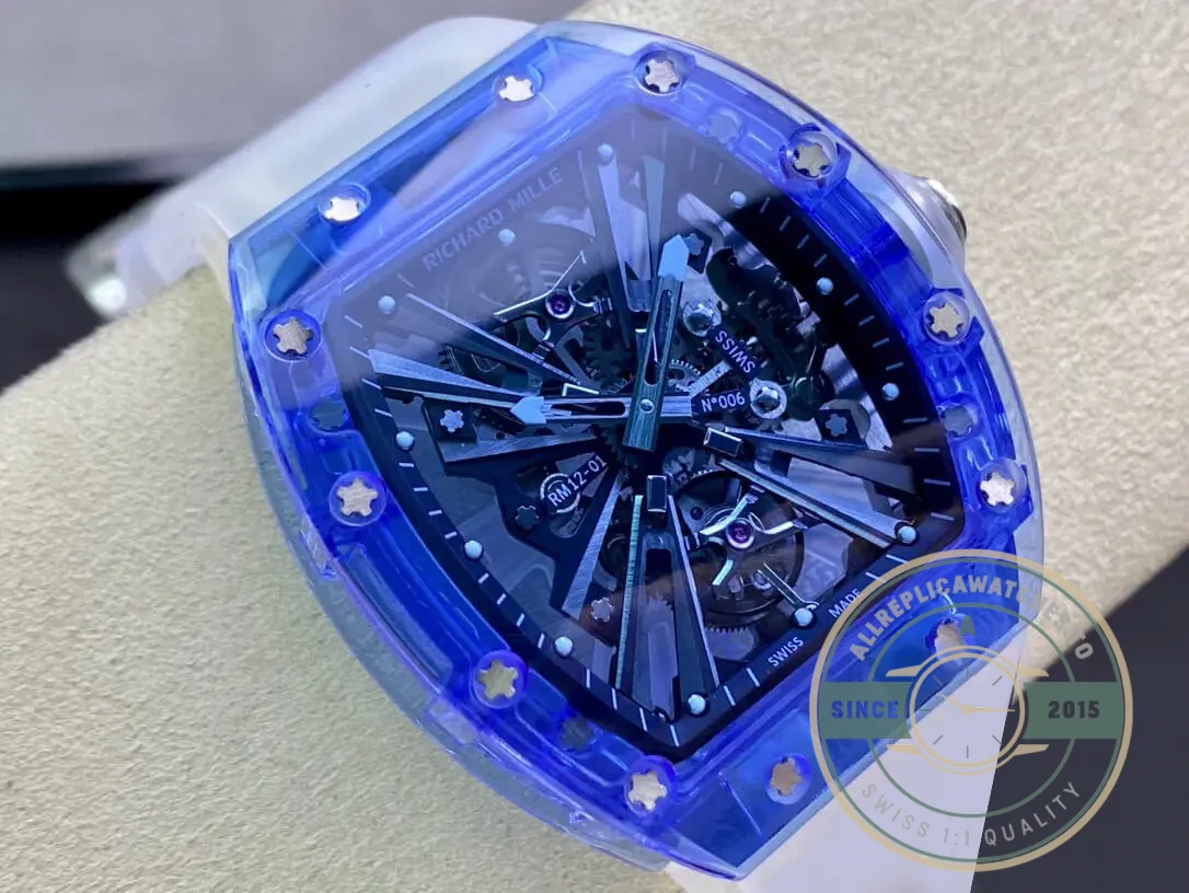 Superclone Richard Mille12-01 Tourbillon Sapphire Clear Version - Factory Super Clone Watch