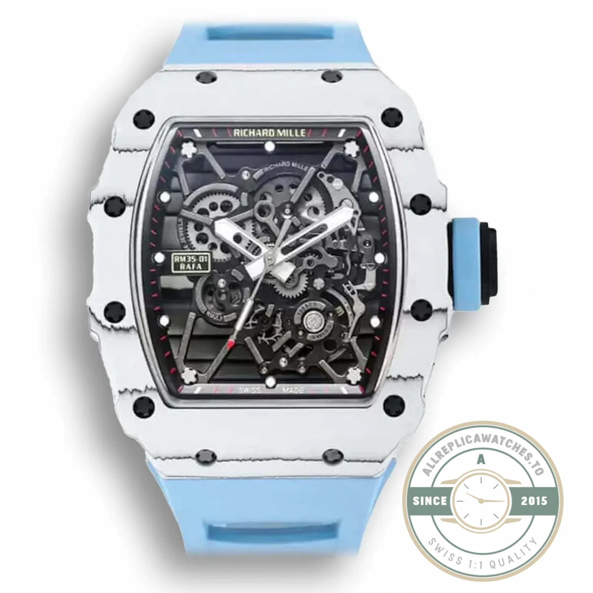 Superclone Richard Mille35-01 Bbr Factory Blue Strap - Affordable Super Clone Watch