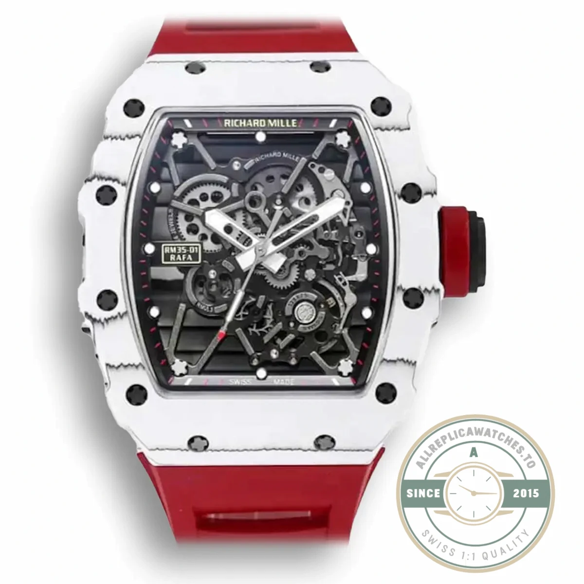 Superclone Richard Mille35-01 Bbr Factory Red Strap - Top-Tier Swiss Replica Watch