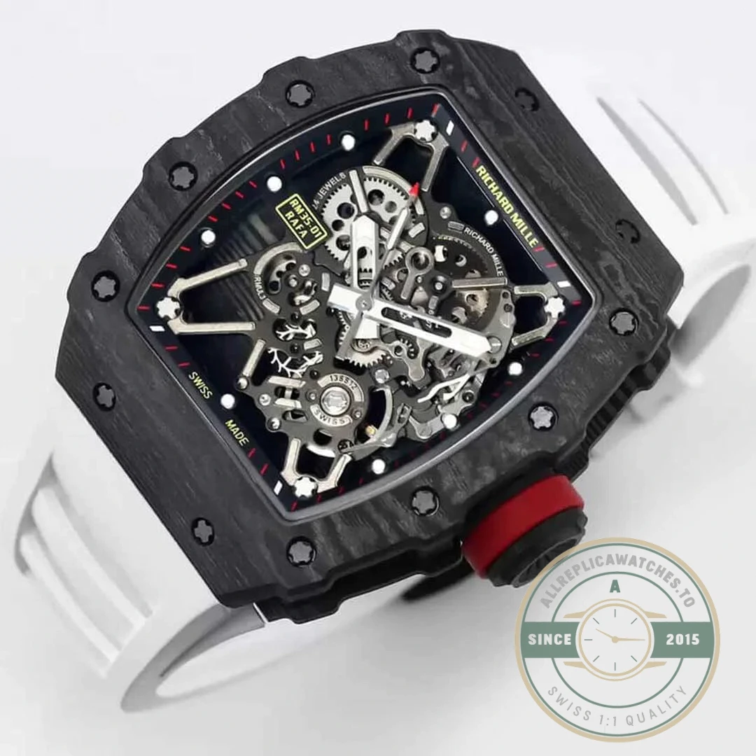 Superclone Richard Mille35-01 Bbr Factory White Rubber Strap - Premium Super Clone Watch