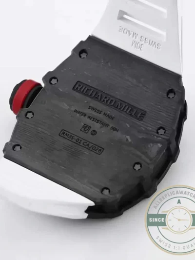 Superclone Richard Mille35-01 Bbr Factory White Rubber Strap - High-Grade Replica Watch