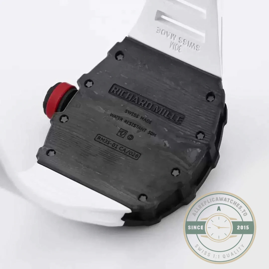Superclone Richard Mille35-01 Bbr Factory White Rubber Strap - High-Grade Replica Watch