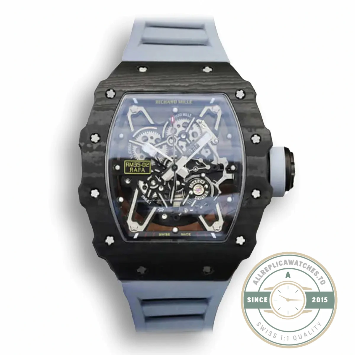 Superclone Richard Mille35-01 Kv Factory Black Carbon Fiber - Swiss Movement Replica Watch