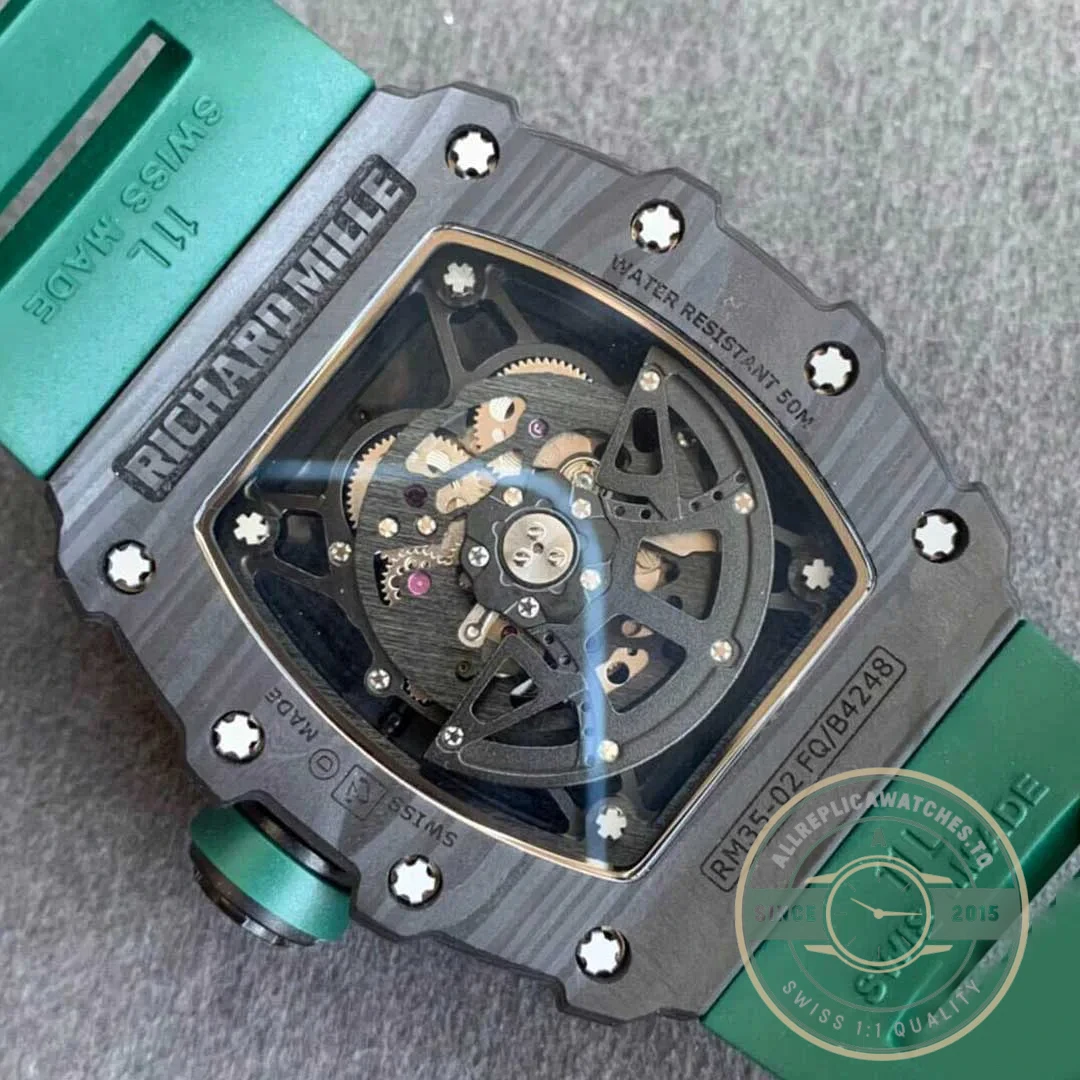 Superclone Richard Mille35-02 Kv Factory V3 Green Strap - 1:1 Swiss Replica Watch