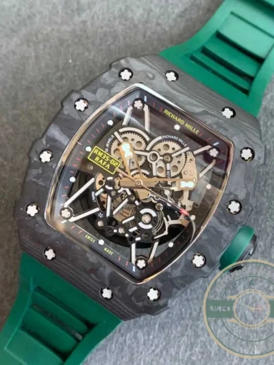 Superclone Richard Mille35-02 Kv Factory V3 Green Strap - Best Quality Replica Watch