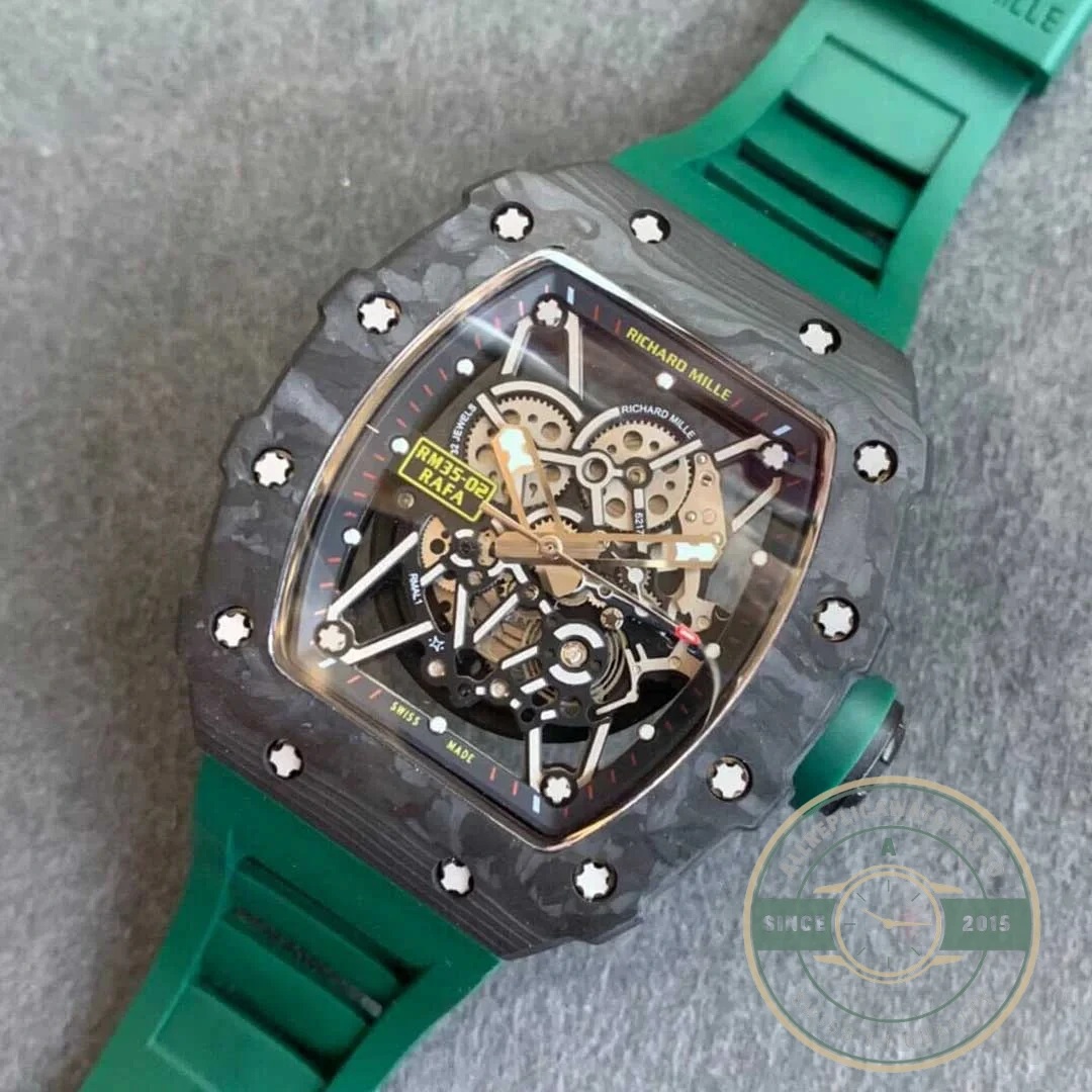 Superclone Richard Mille35-02 Kv Factory V3 Green Strap - Best Quality Replica Watch