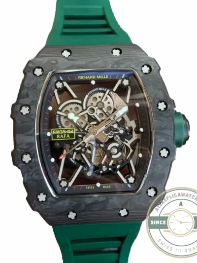 Superclone Richard Mille35-02 Kv Factory V3 Green Strap - Swiss Movement Replica Watch