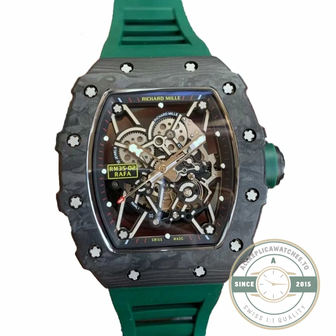 Superclone Richard Mille35-02 Kv Factory V3 Green Strap - Swiss Movement Replica Watch