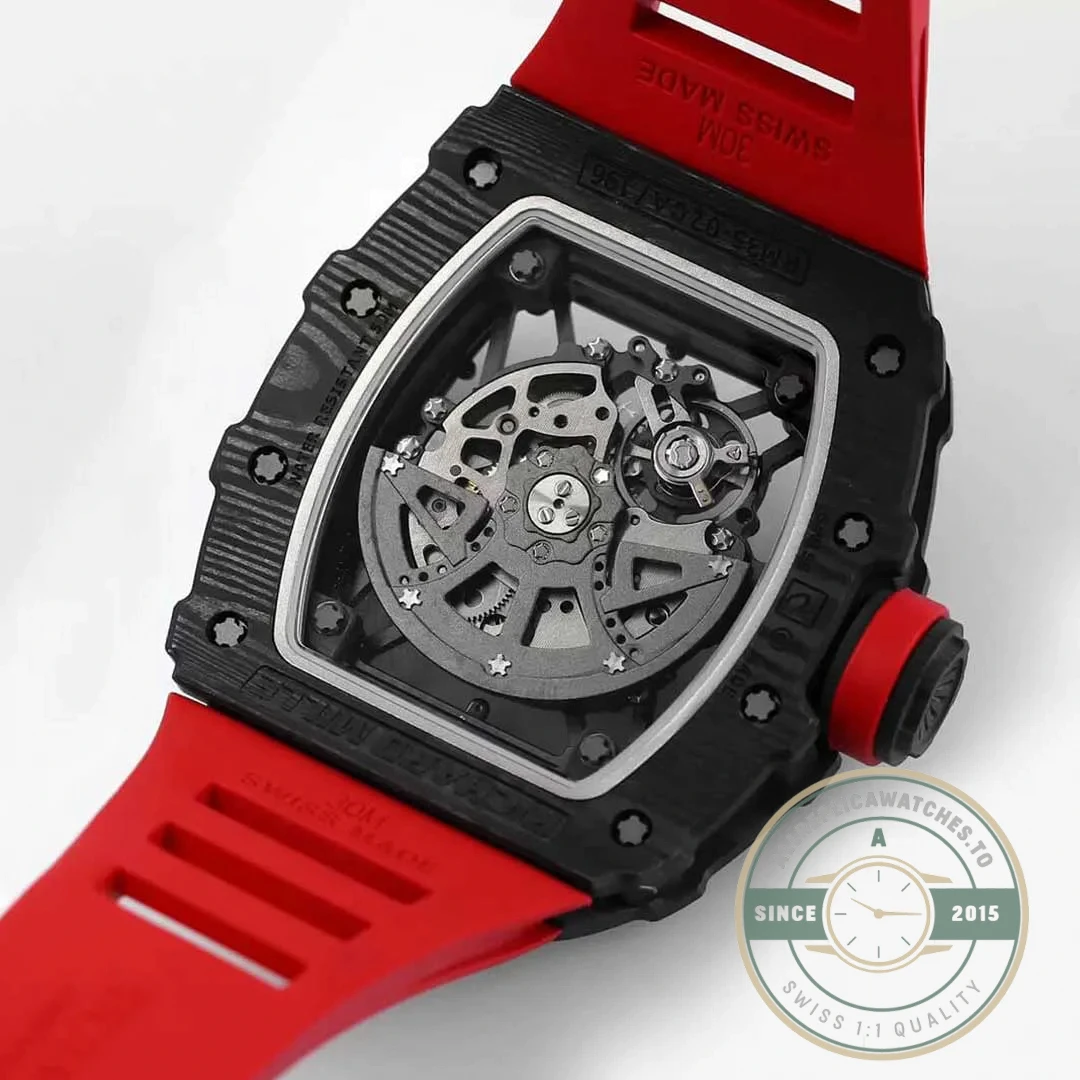 Superclone Richard Mille35-02 Red Rubber Strap - 1:1 Swiss Replica Watch