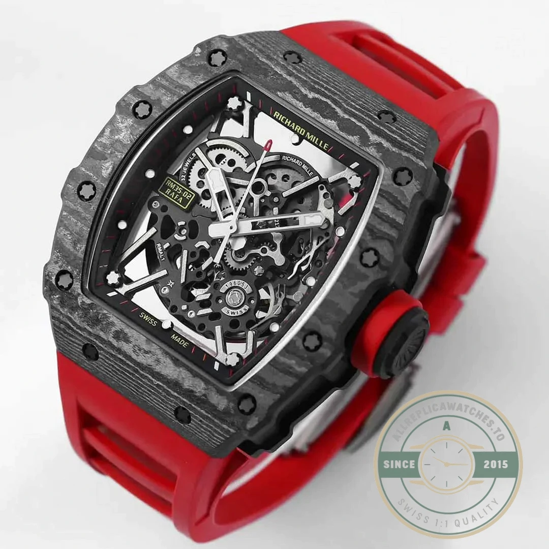 Superclone Richard Mille35-02 Red Rubber Strap - Factory Super Clone Watch