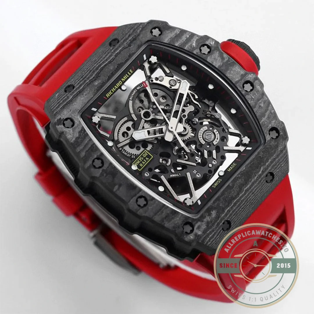 Superclone Richard Mille35-02 Red Rubber Strap - High-Grade Replica Watch
