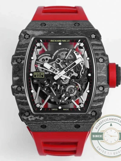 Superclone Richard Mille35-02 Red Rubber Strap - High-Grade Replica Watch