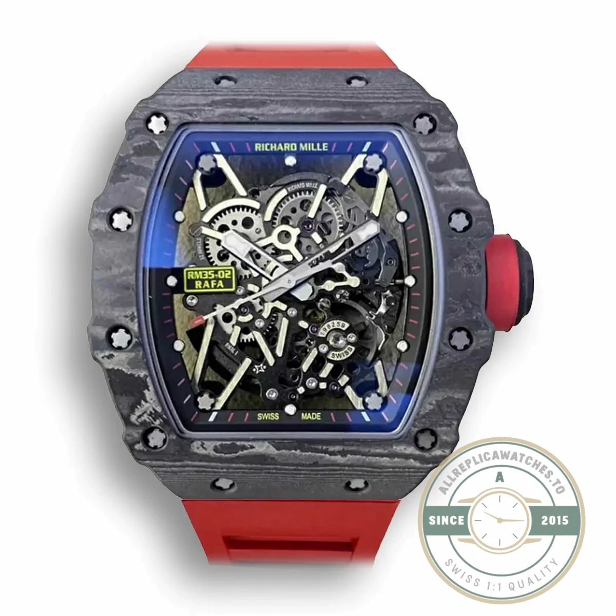 Superclone Richard Mille35-02 T+ Factory Carbon Fiber Skeleton Dial - Best Quality Replica Watch