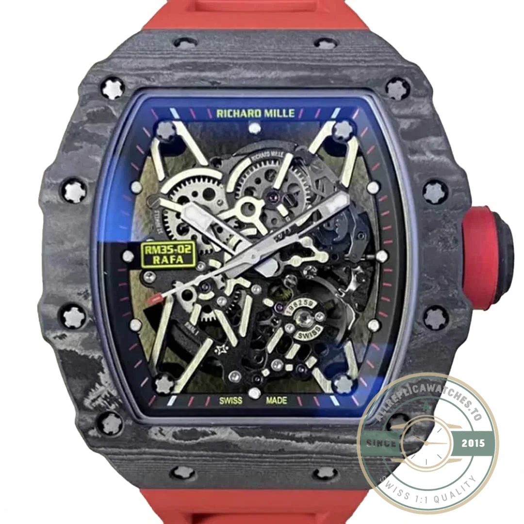 Superclone Richard Mille35-02 T+ Factory Carbon Fiber Skeleton Dial - High-Grade Replica Watch