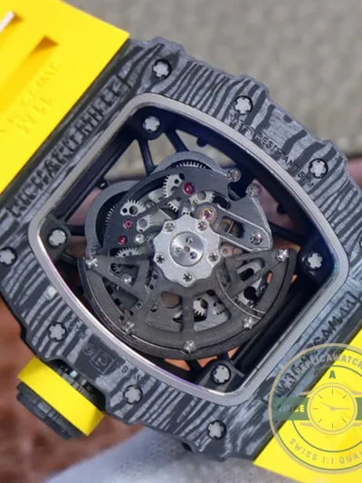 Superclone Richard Mille35-02 Zf Factory Yellow Rubber Strap - Factory Super Clone Watch