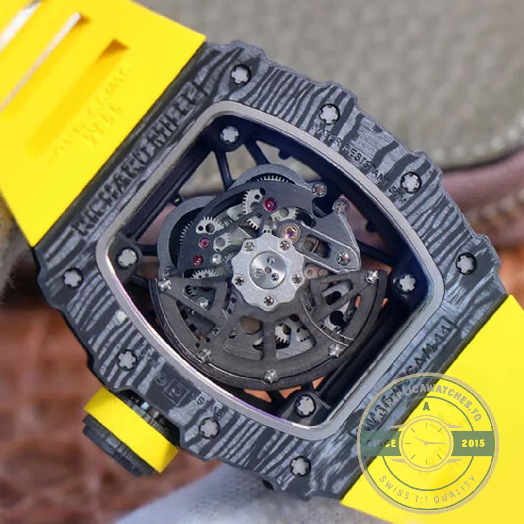 Superclone Richard Mille35-02 Zf Factory Yellow Rubber Strap - Factory Super Clone Watch