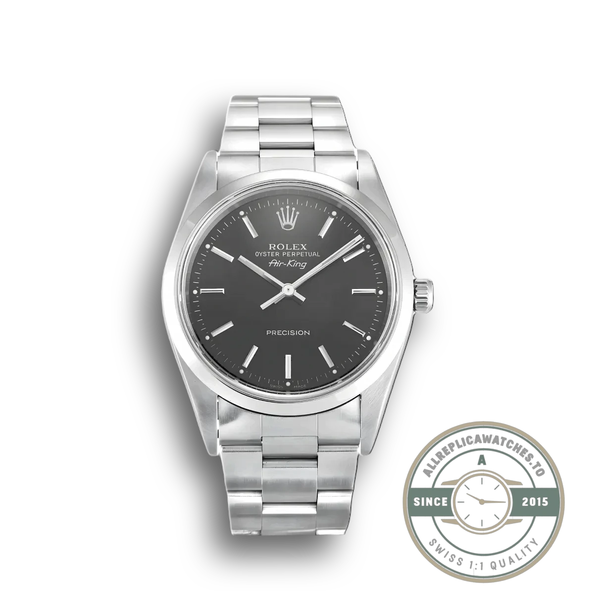 Superclone Rolex Air-King 34mm Dial Black 14000 - Best Quality Replica Watch