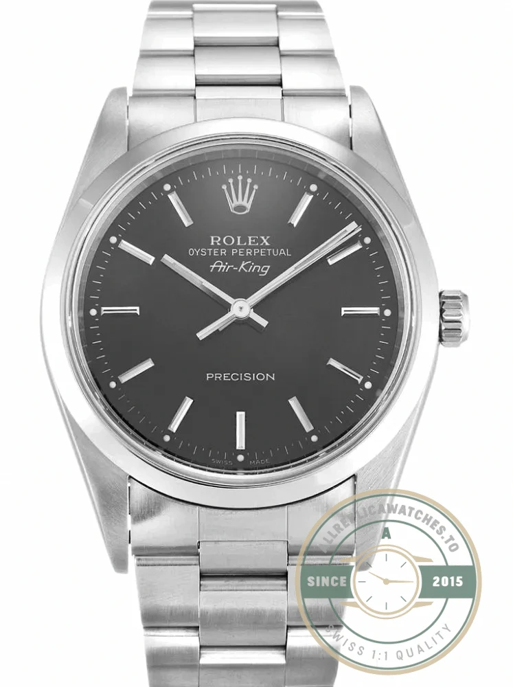 Superclone Rolex Air-King 34mm Dial Black 14000 - Best Quality Replica Watch