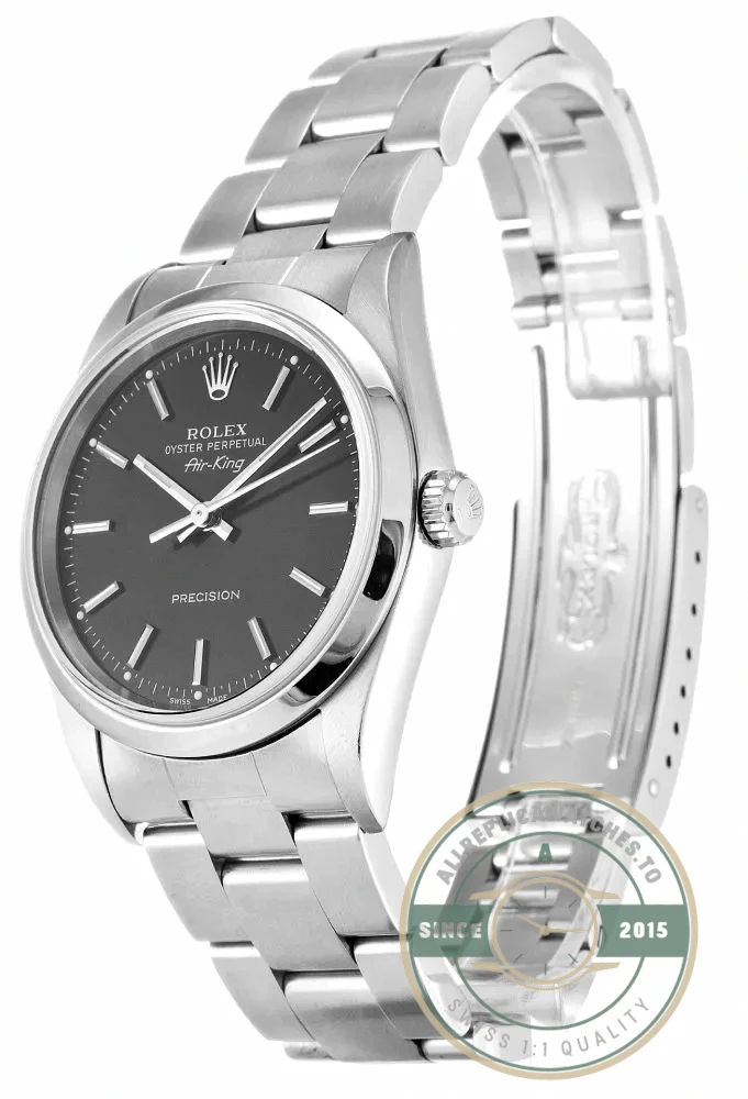 Superclone Rolex Air-King 34mm Dial Black 14000 - Budget Luxury Replica Watch