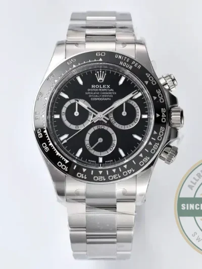 Superclone Rolex Black Ceramic Daytona 126500 Black Dial - Budget Luxury Replica Watch