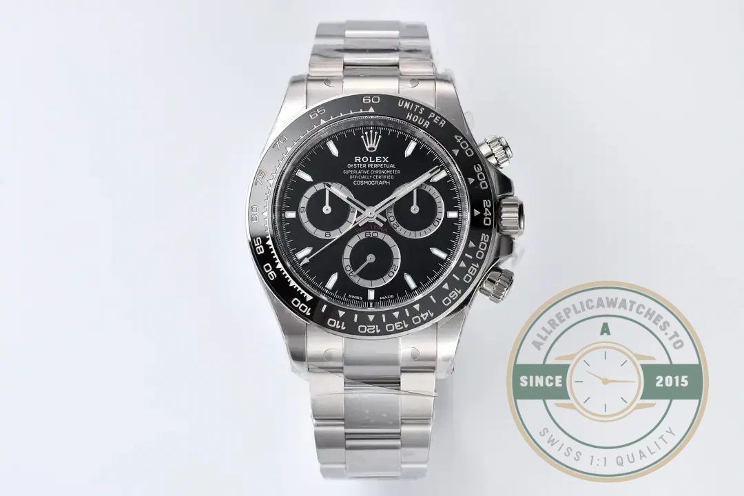Superclone Rolex Black Ceramic Daytona 126500 Black Dial - Budget Luxury Replica Watch